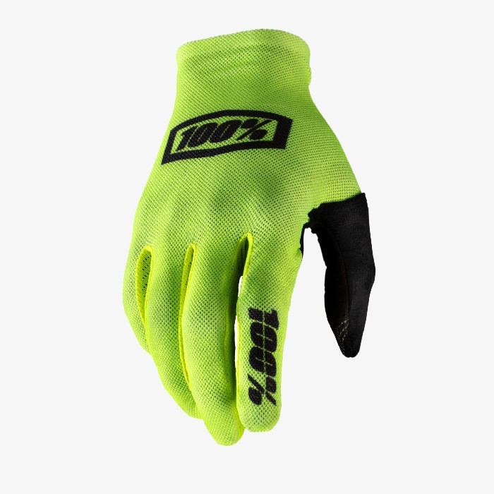 100% Celium Mountain Glove, Noir/Jaune haute visibilité S